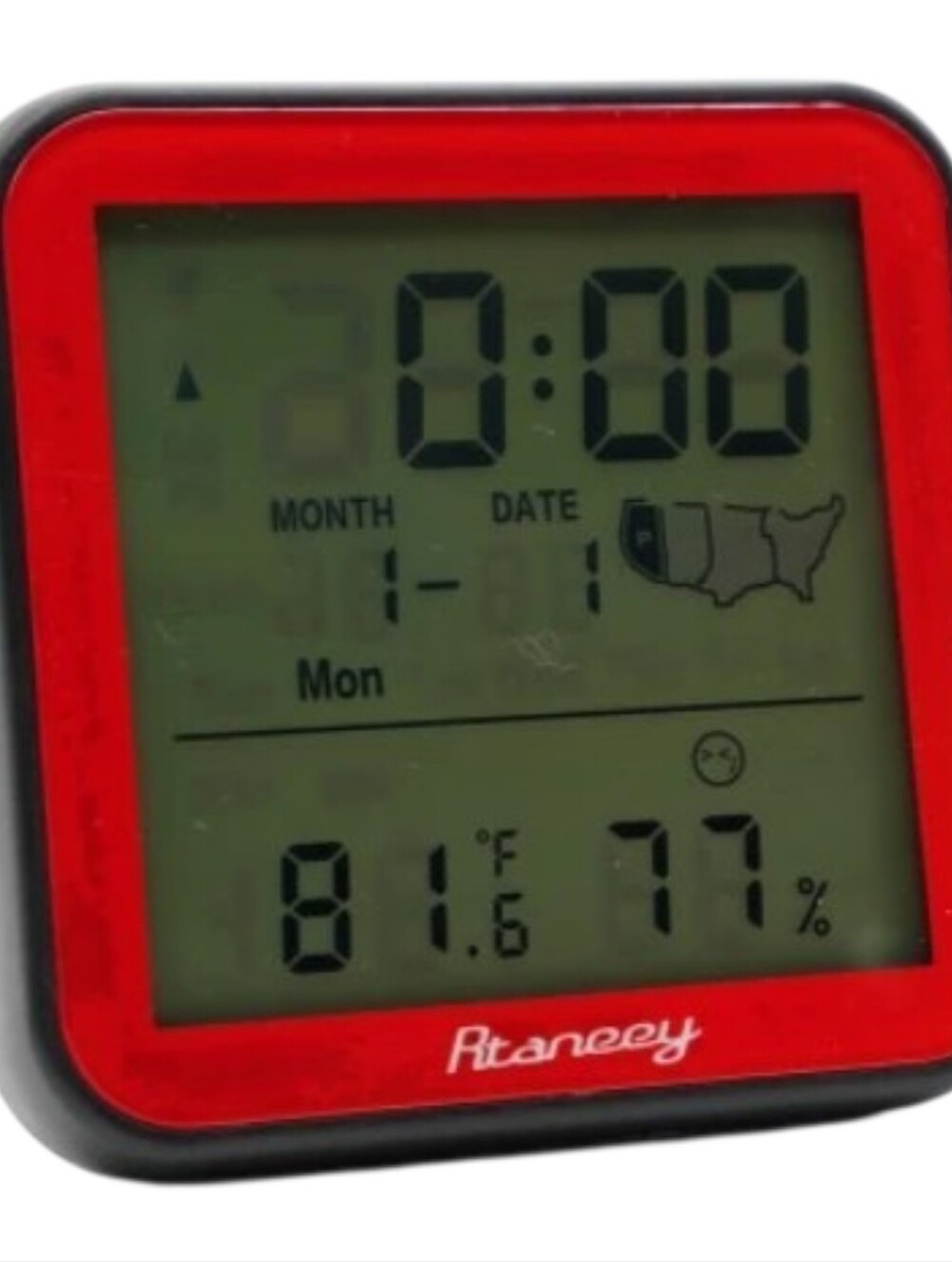 Weather Station Indoor LCD Display Clock Date Time Temperature Humidity NEW